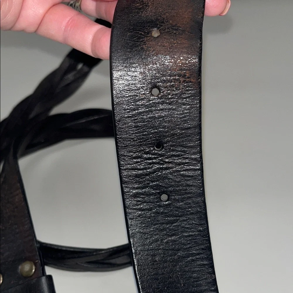 Old Navy Men's Dark Brown Braided Belt Size 38”